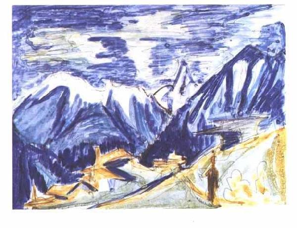 Ernst Ludwig Kirchner Staffelalp in the autumn